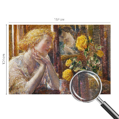 Fotomurale adesivo Donna con le rose