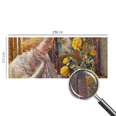 Fotomurale adesivo Donna con le rose