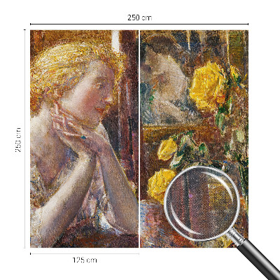 Fotomurale adesivo Donna con le rose