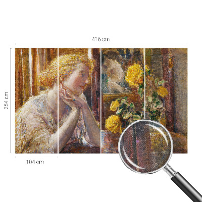 Fotomurale adesivo Donna con le rose