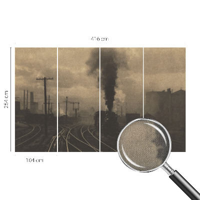 Fotomurale effetto 3D paesaggio industriale