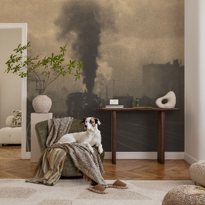 Fotomurale effetto 3D paesaggio industriale