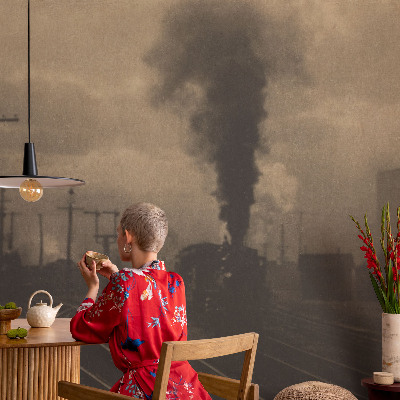 Fotomurale effetto 3D paesaggio industriale