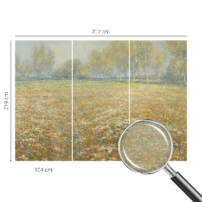 Fotomurale 3D Campo fiorito