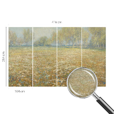 Fotomurale 3D Campo fiorito