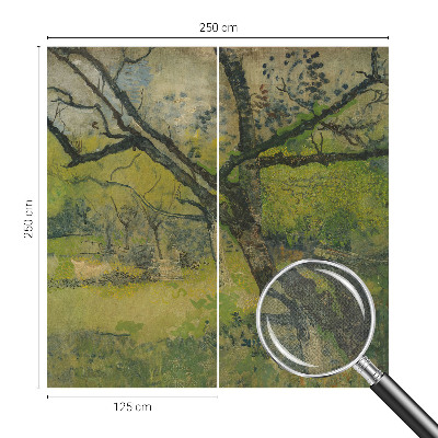 Carta da parati panoramica effetto 3D Paesaggio verde