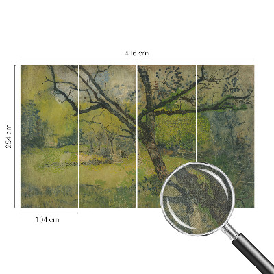 Carta da parati panoramica effetto 3D Paesaggio verde