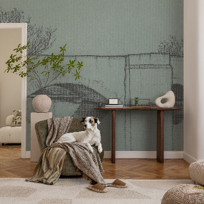 Carta da parati cameretta Ponte ad arco