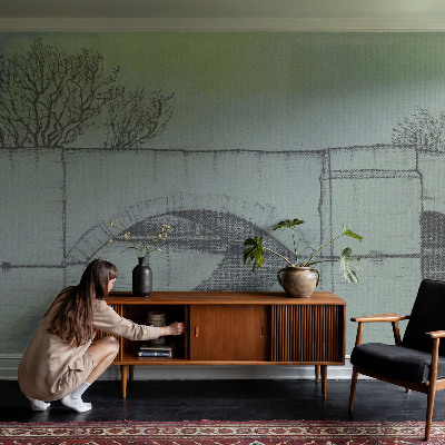 Carta da parati cameretta Ponte ad arco