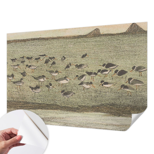 Carta da parati effetto profondità Pace degli uccelli