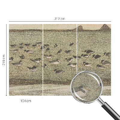 Carta da parati effetto profondità Pace degli uccelli