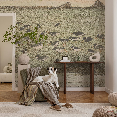 Carta da parati effetto profondità Pace degli uccelli