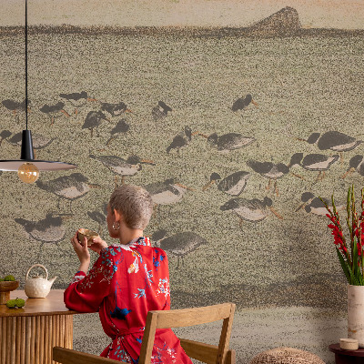 Carta da parati effetto profondità Pace degli uccelli