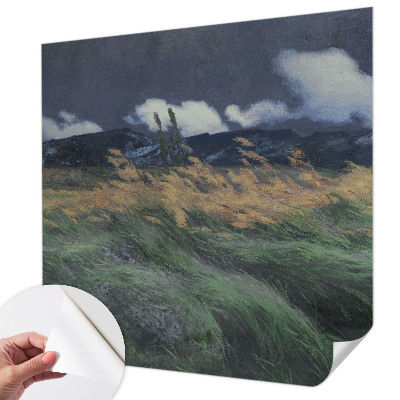 Carta da parati per cameretta Erbe trasportate dal vento