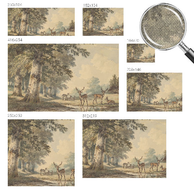 Carta da parati panoramica effetto 3D Pace della foresta