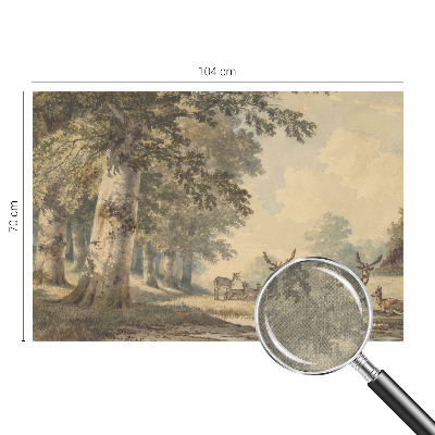 Carta da parati panoramica effetto 3D Pace della foresta