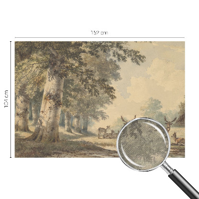 Carta da parati panoramica effetto 3D Pace della foresta