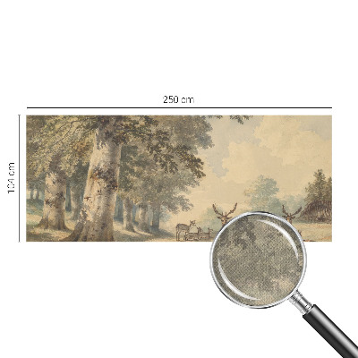 Carta da parati panoramica effetto 3D Pace della foresta