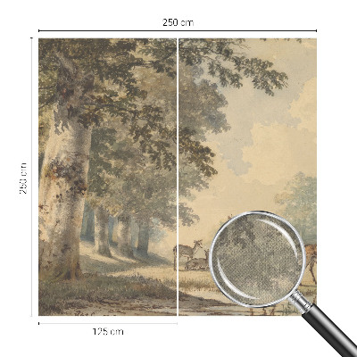 Carta da parati panoramica effetto 3D Pace della foresta