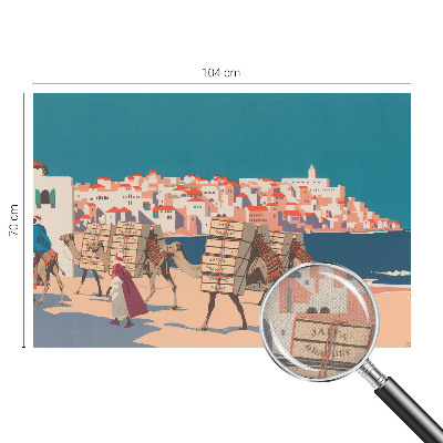 Carta da parati per cameretta Carovana di cammelli