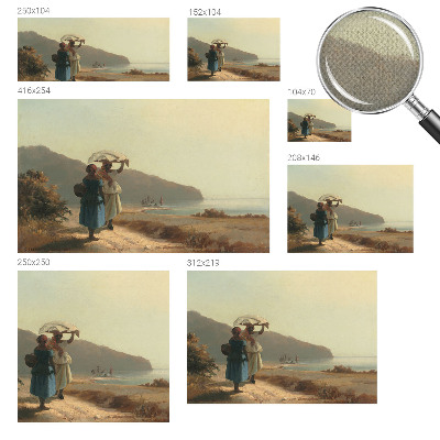 Fotomurale effetto 3D Una passeggiata in riva al mare