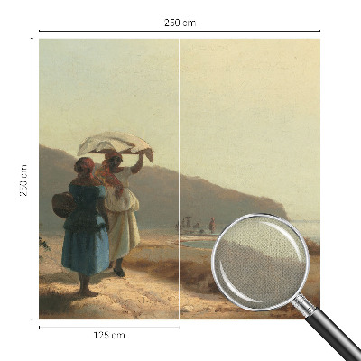 Fotomurale effetto 3D Una passeggiata in riva al mare