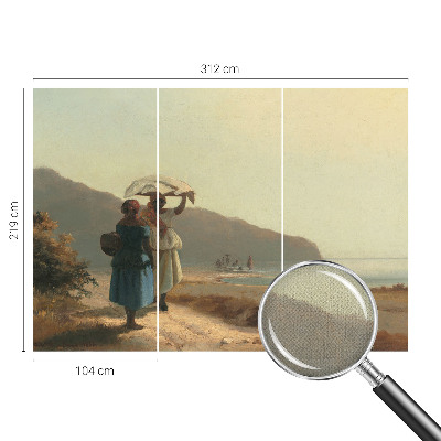 Fotomurale effetto 3D Una passeggiata in riva al mare