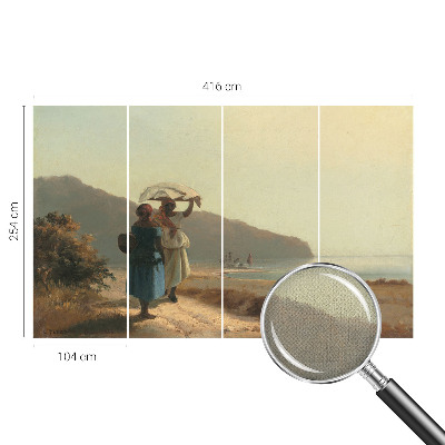 Fotomurale effetto 3D Una passeggiata in riva al mare