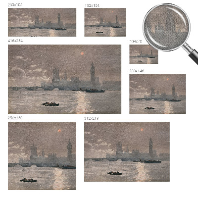 Carta da parati effetto profondità Panorama notturno