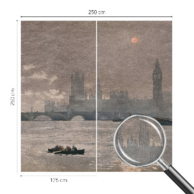 Carta da parati effetto profondità Panorama notturno