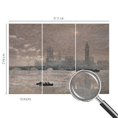 Carta da parati effetto profondità Panorama notturno