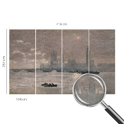 Carta da parati effetto profondità Panorama notturno