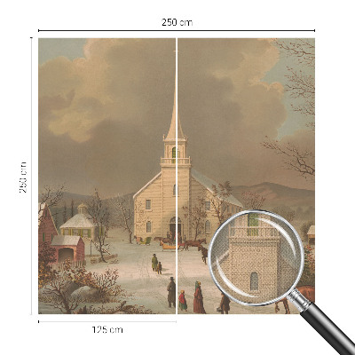 Carta da parati cameretta Paesaggio invernale