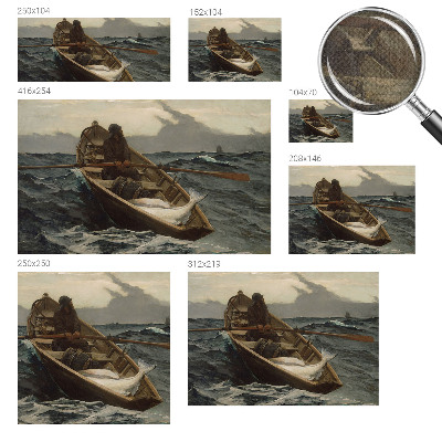 Carta da parati per cameretta Pescatore in mare