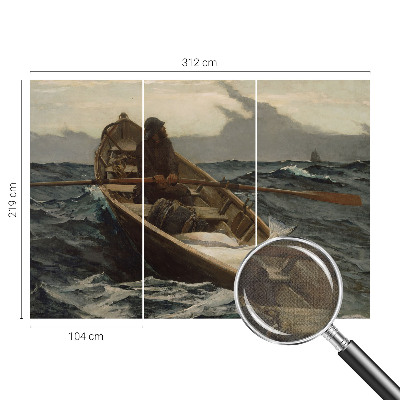 Carta da parati per cameretta Pescatore in mare