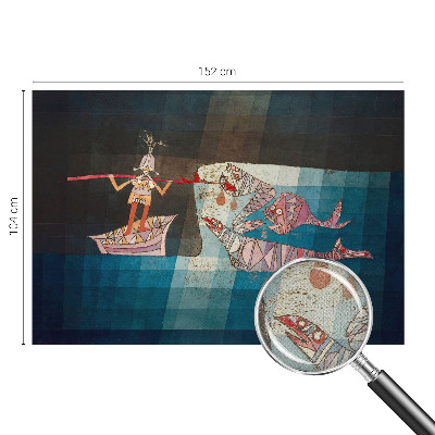 Carta da parati effetto profondità Pescatore cacciatore