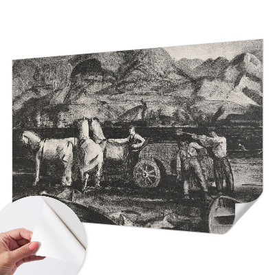 Carta da parati cameretta Scena di villaggio