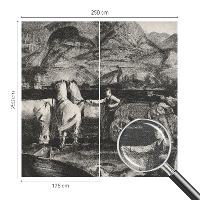 Carta da parati cameretta Scena di villaggio