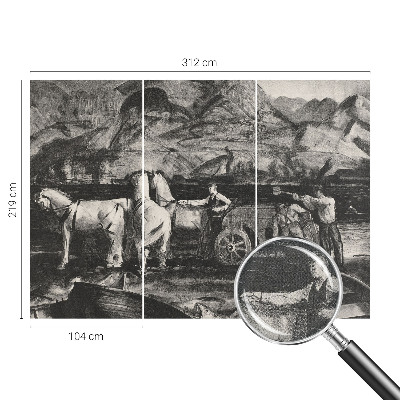 Carta da parati cameretta Scena di villaggio