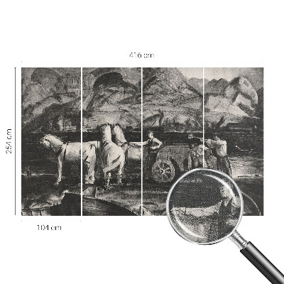 Carta da parati cameretta Scena di villaggio