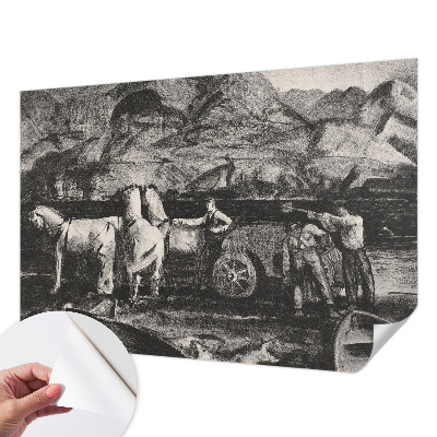 Carta da parati cameretta Scena di villaggio