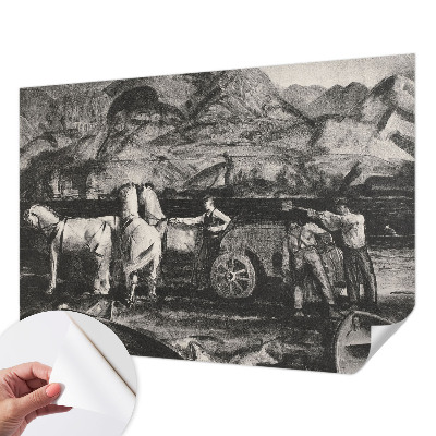 Carta da parati cameretta Scena di villaggio