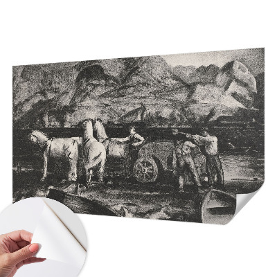 Carta da parati cameretta Scena di villaggio