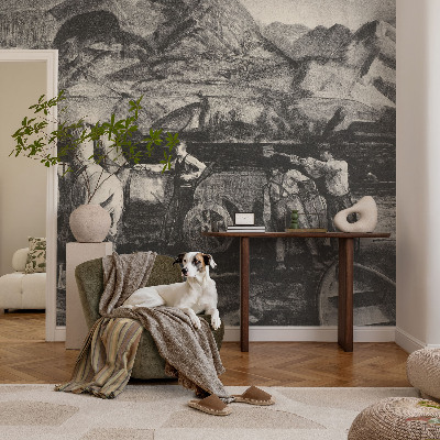 Carta da parati cameretta Scena di villaggio