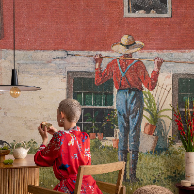 Fotomurale adesivo Scena di villaggio