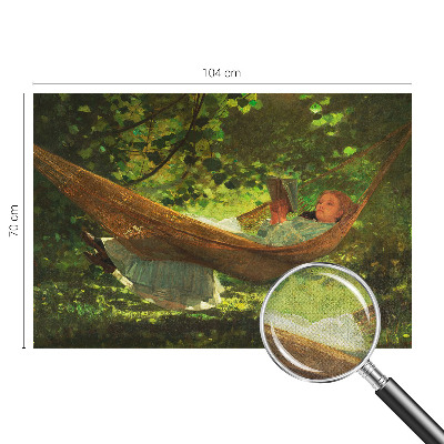 Carta da parati 3D Rilassarsi su un'amaca