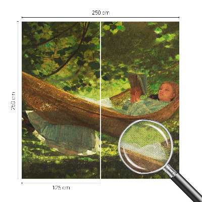 Carta da parati 3D Rilassarsi su un'amaca