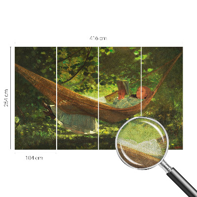 Carta da parati 3D Rilassarsi su un'amaca