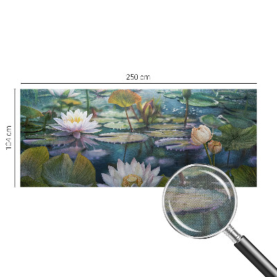 Fotomurale effetto 3D Fiori di stagno