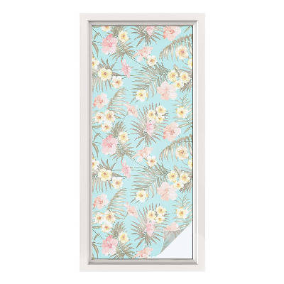 Pellicola adesiva effetto vetrata colorata Motivo tropicale